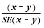 Diagram: Significance testing equation