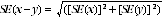 Equation: Standard error of the difference between two estimates