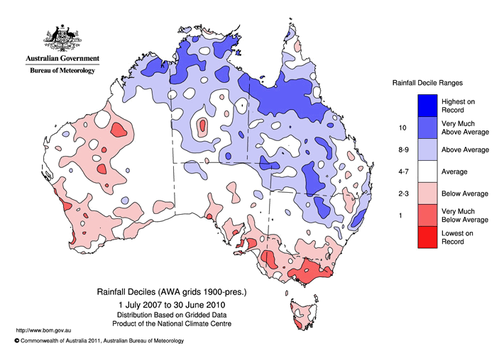 Rainfall deciles 07-10