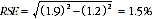 Equation: Example calculation of relative standard errors of proportions