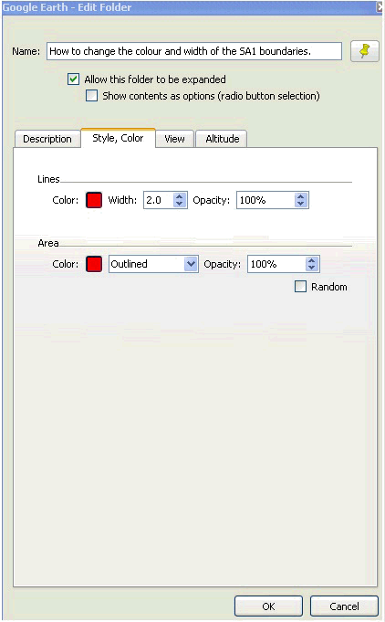 Image: Google Earth properties sample