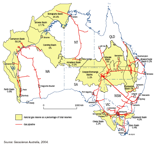 17.1 GAS RESERVES AND PIPELINES - June 2004
