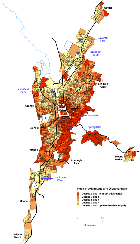 Diagram: Index of Relative Socio-economic Advantage and Disadvantage