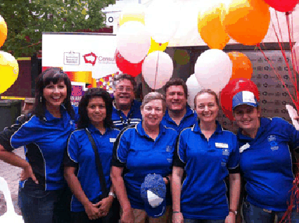 Diagram: ACT Census promotion team.