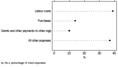 Graph: EXPENSE ITEMS, Religion(a)