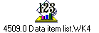 4509.0 Data item list.WK4