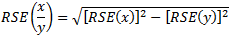Equation: Calculation of relative standard errors of proportions and percentages