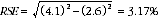 Equation: Example calculation of relative standard errors of proportions