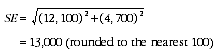 Equation: Example calculation of SE
