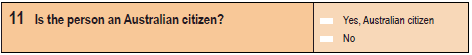 Image: question11 from the paper 2016 Census Household Form.