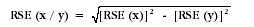 Image - Formula for the relative standard error (RSE) of a proportion or percentage