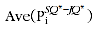 AVE (P subscript i under superscript SQ star minus JQ star )
