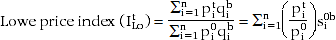 Equation 3.2 shows the Lowe price index formula used by the ABS and other NSOs.