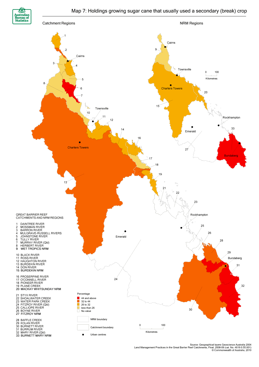 Map 7 Holdings growing sugar cane that usually used a secondary (break) crop