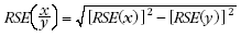 Equation: Calculation of relative standard errors of proportions