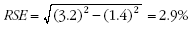 Equation: Example of calculation of relative standard errors of proportions