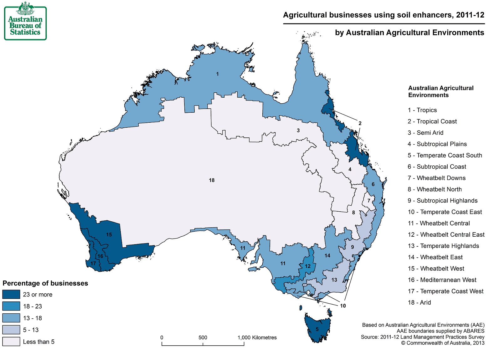Image: Map of farms using soil enhancers