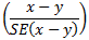 Equation: Calculation of significance test