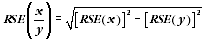 Equation: Of RSE based on two estimates