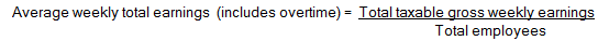 Image: How all employees average weekly total earnings (includes overtime) is calculated