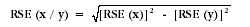 Image - The formula for the relative standard error (RSE) of a proportion or percentage