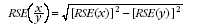 Equation: Calculation of relative standard errors of proportions and percentages