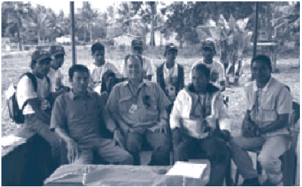 Image: Mr Paul Lowe (front row, second left) with Timor L’Este population census collectors
