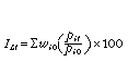 Equation: Price relative form of Laspeyres price index equation