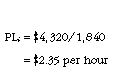 Equation: Price of annual and public holiday leave example equation