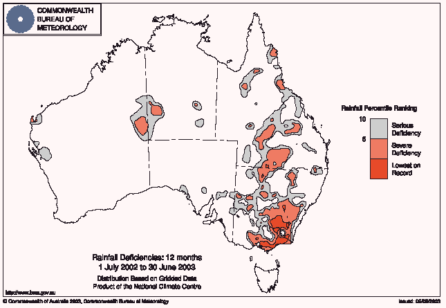 Map - 24.30 Rainfall deficiency - 2002-03