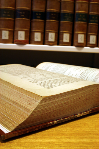Photograph: Yearbooks at the Parliamentary Library