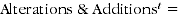 Alterations=private GFCF for alterations and additions at period t