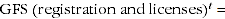 GFS (registration and licenses) superscript t