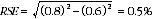 Equation: Example calculation of relative standard errors of proportions