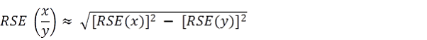 Formula for calculating the relative standard error of a proportion