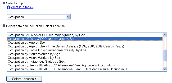 Screenshot - cross-classified occupation data