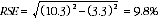 Equation: Example calculation of relative standard errors of proportions