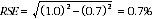 Equation: Example calculation of relative standard errors of proportions