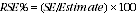 Equation: Relative standard error equation