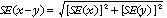 Equation: SE(x-y) = square root of ([SE(x)] squared + [SE(y)] squared)