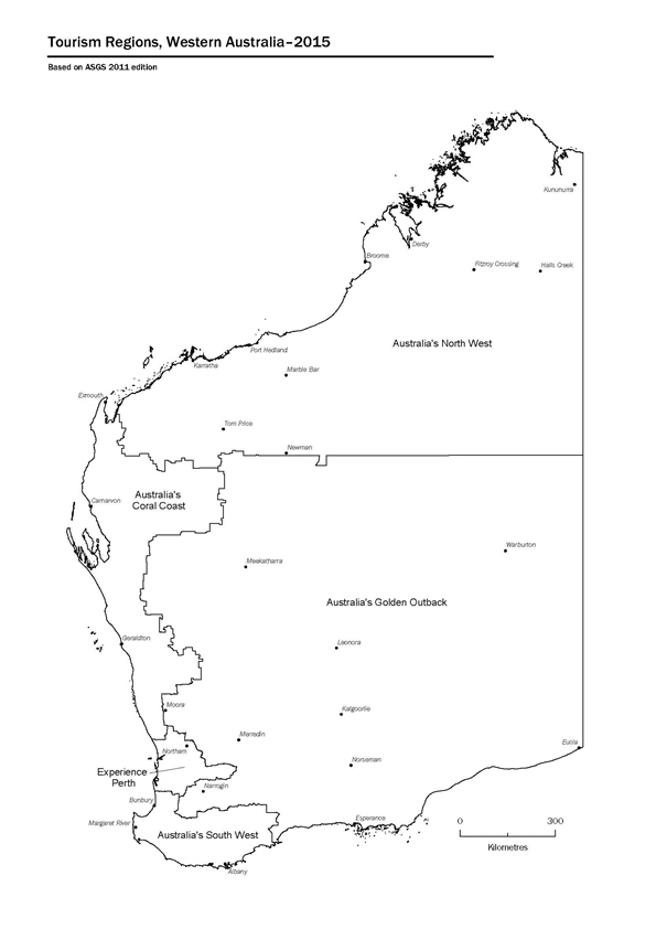 Tourism Regions, Western Australia - 2015