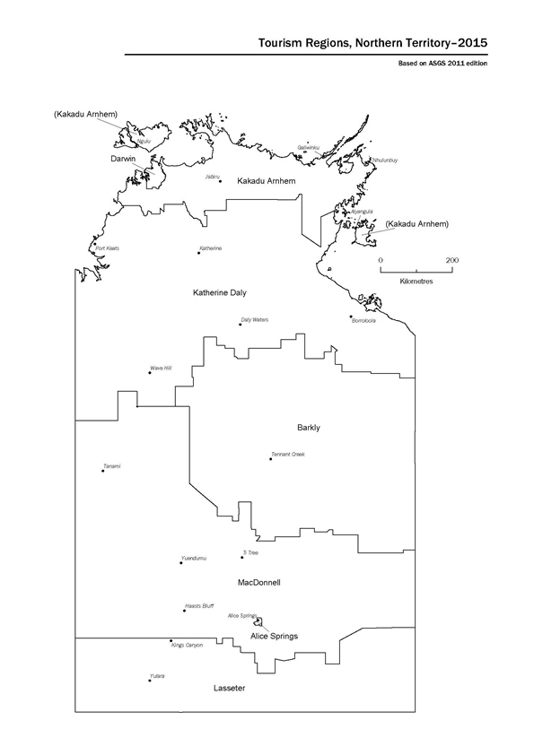 Tourism Regions, Northern Territory - 2015