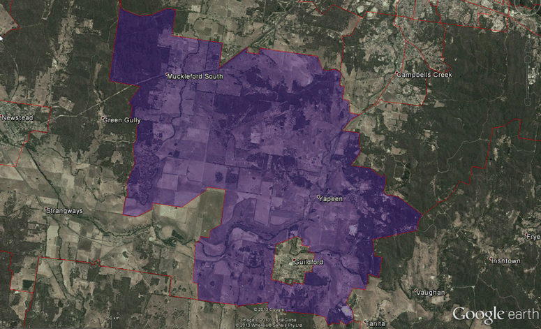 Map: Google Earth area sample