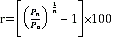 Image: Average annual growth rate formula