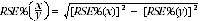 Equation - RSE(x/y) = square root of [RSE(x)] squared - [RSE(y)] squared