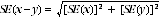 Equation - SE(x-y) = square root of [SE(x)] squared + [SE(y)] squared