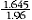 Equation: 1.645/1.96