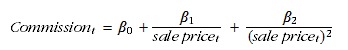 Equation: Formula for working out commission rate
