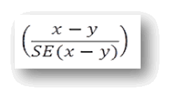 Graphic: (x-y/SE(x-y))