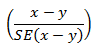 Equation: Calculation of significance testing